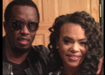 Diddy and Faith Evans pose backstage. Photo credit: Diddy/Instagram