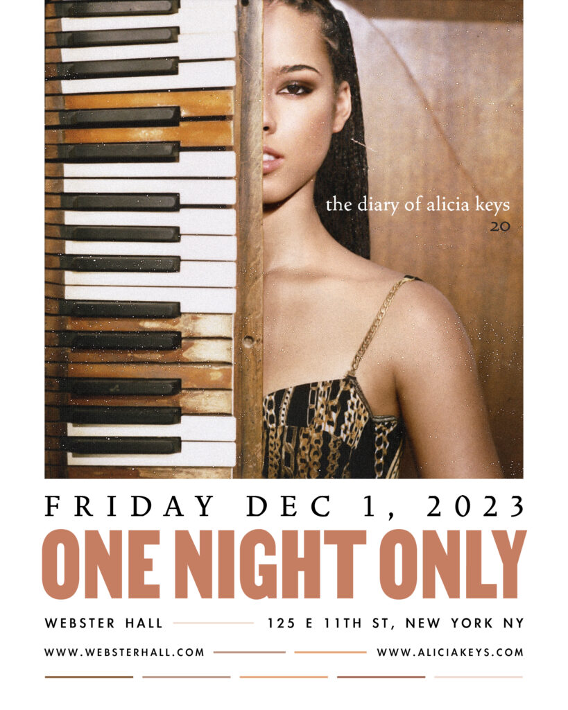 Diary of Alicia Keys 20th Anniversary Concert