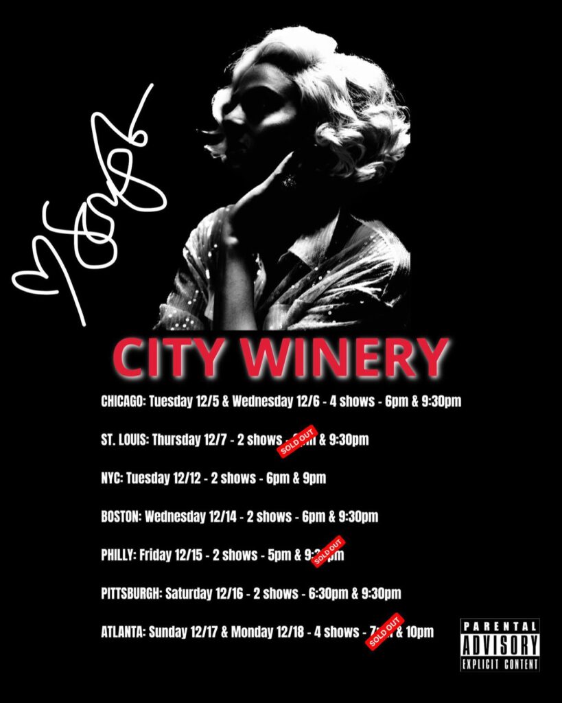 Marsha Ambrosius City Winery Tour