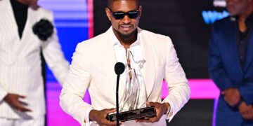 R&B singer Usher receives the Lifetime Achievement Award at the 2024 BET Awards