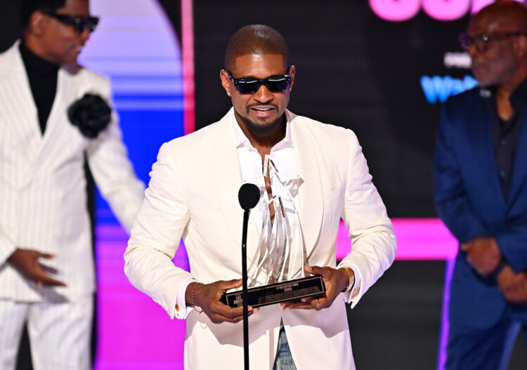 R&B singer Usher receives the Lifetime Achievement Award at the 2024 BET Awards